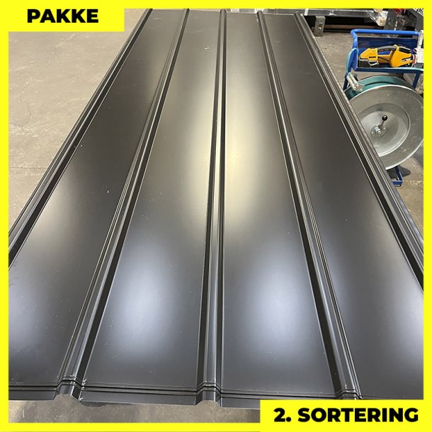 Pandeplade MTP 20/220 - 2. sortering - 21 stk. af 3000 mm - Sort - 68 m