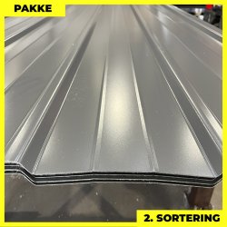 Pandeplade MTP 20/220 m/ dug - 2. sortering - 11 stk. af 3000 mm - Grafitgr - 35,6 m&sup2;