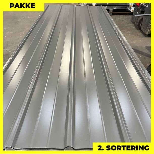 Pandeplade MTP 20/220 m/ dug - 2. sortering - 11 stk. af 3000 mm - Grafitgr - 35,6 m