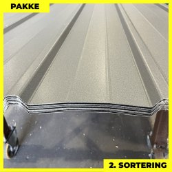 Pandeplade MTP 20/220 m/ dug - 2. sortering - 11 stk. af 2700-3000 mm - Grafitgr - 35,3 m&sup2;