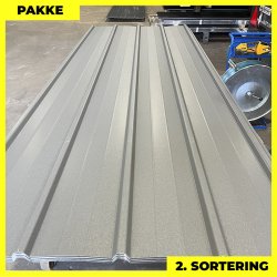 Pandeplade MTP 20/220 m/ dug - 2. sortering - 11 stk. af 2700-3000 mm - Grafitgr - 35,3 m&sup2;