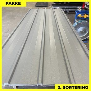 Pandeplade MTP 20/220 m/ dug - 2. sortering - 11 stk. af 2700-3000 mm - Grafitgr - 35,3 m²