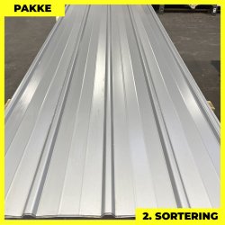 Pandeplade MTP 20/220 - 2. sortering - 4 stk. af 3000 mm - Silver - 12,9 m&sup2;