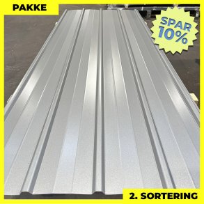 Pandeplade MTP 20/220 - 2. sortering - 3 stk. af 2860-3000 mm - Silver - 9,5 m�