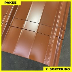 Pandeplade MTP 20/220 - 2. sortering - 3 stk. af 3000-3180 mm - Teglrd - 9,9 m&sup2;