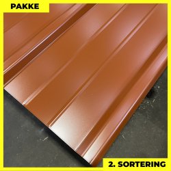 Pandeplade MTP 20/220 - 2. sortering - 3 stk. af 3000-3180 mm - Teglrd - 9,9 m&sup2;