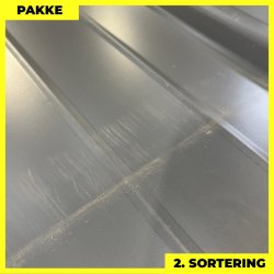 Pandeplade MTP 20/220 m/ dug - 2. sortering - 6 stk. af 3000-3240 mm - Antracit-/Grafitgr - 20 m&sup2;