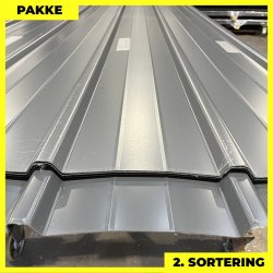 Pandeplade MTP 20/220 m/ dug - 2. sortering - 6 stk. af 3000-3240 mm - Antracit-/Grafitgr - 20 m&sup2;