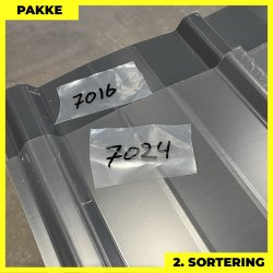 Pandeplade MTP 20/220 m/ dug - 2. sortering - 6 stk. af 3000-3240 mm - Antracit-/Grafitgr - 20 m&sup2;