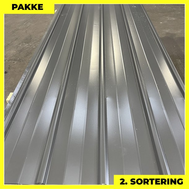 Pandeplade MTP 20/220 m/ dug - 2. sortering - 3 stk. af 3000 mm - Grafitgr - 9,7 m