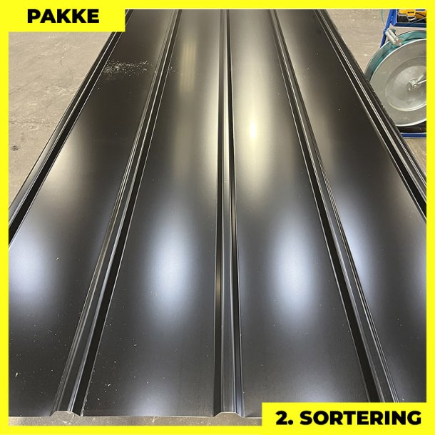 Pandeplade MTP 20/220 - 2. sortering - 31 stk. af 3000 mm - Sort - 100,4 m