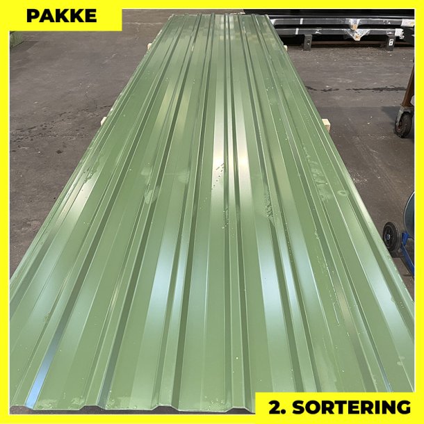 Trapez MTP 20/100 - 2. sortering - 3 stk. af 4800 mm - Grn - 15,4 m