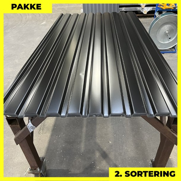 Trapez MVP 21 - 2. sortering - 16 stk. af 2250 mm - Sort - 37,2 m