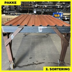 Trapez MTP 21 - 2. sortering - 4 stk. af 2000 mm - Teglrd - 8,2 m&sup2;