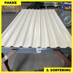 Trapez MTP 21 - 2. sortering - 4 stk. af 2000 mm - Hvid - 8,2 m&sup2;