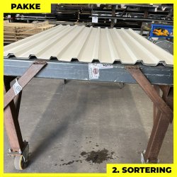 Trapez MTP 21 - 2. sortering - 4 stk. af 2000 mm - Hvid - 8,2 m&sup2;