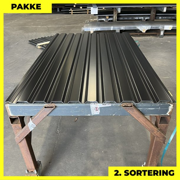 Trapez MVP 21 - 2. sortering - 5 stk. af 2000 mm - Sort - 10,3 m