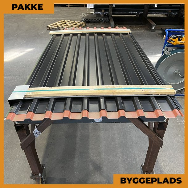 Trapez MTP 21 - Byggepladsplader - 30 stk. af cirka 2000 mm - Forskellige farver - 62,1 m