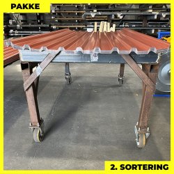 Trapezplade MTP 21 m/ dug - 2. sortering - 7 stk. af 2500 mm - Teglrd - 18,1 m&sup2;