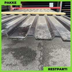 Trapezplade MTP 21 - Restparti - 9 stk. af 3250 mm - 0,4 mm - Sort - 30,2 m&sup2;