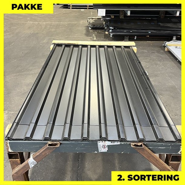Trapez MVP 21 - 2. sortering - 9 stk. af 1750-2000 mm - Sort - 18,3 m