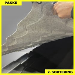 Teglstensprofil Traditionel m/ dug - 2. sortering - 4 stk. af 2920 mm - Mat Sort - 12,6 m&sup2;