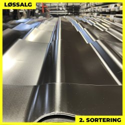 Teglstensprofil Traditionel - 2. sortering - 2920 mm - Sort