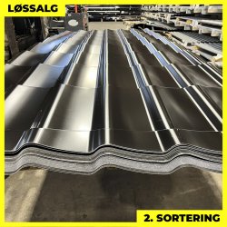 Teglstensprofil Traditionel - 2. sortering - 2920 mm - Sort