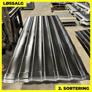 Teglstensprofil Traditionel - 2. sortering - 2920 mm - Sort