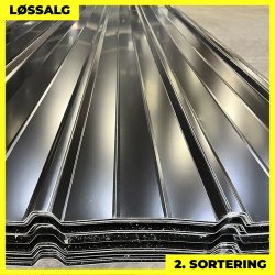 Pandeplade MTP 20/220 m/ dug - 2. sortering - 3000 mm - Sort