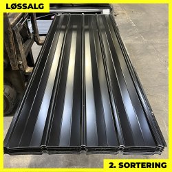 Pandeplade MTP 20/220 m/ dug - 2. sortering - 3000 mm - Sort