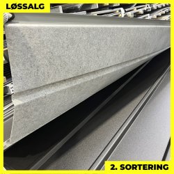 Pandeplade MTP 20/220 m/ dug - 2. sortering - 3000 mm - Sort Mat