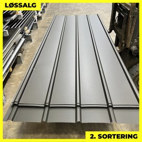 Pandeplade MTP 20/220 m/ dug - 2. sortering - 3000 mm - Sort Mat