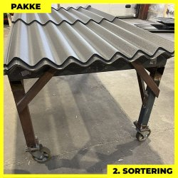 Sinus 35 m/ markering - 2. sortering - 18 stk. af 2300 mm - Mat Sort - 41,4 m&sup2;