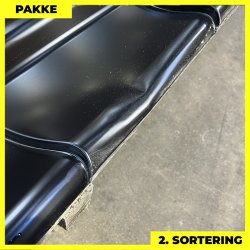 Teglstensprofil Traditionel - 2. sortering - 5 stk. af 6700 mm - Sort - 36,1 m