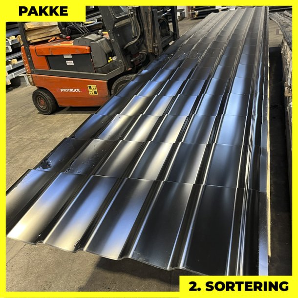 Teglstensprofil Traditionel - 2. sortering - 5 stk. af 6700 mm - Sort - 36,1 m