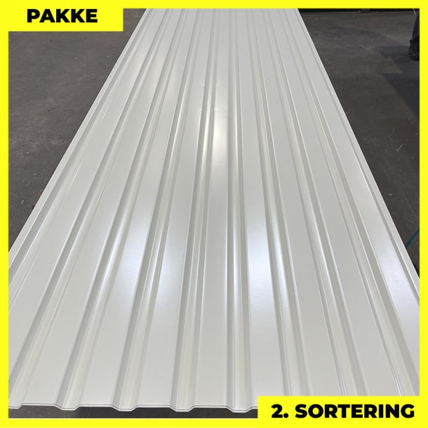Trapezplade MVP 21 - Vg - 2. sortering - 7 stk. af 3500 mm - Lysegr - 25,3 m