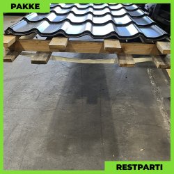 Teglstensprofil Eva - Restparti - 9 stk. af 5750 mm - Sort - 56,9 m&sup2;