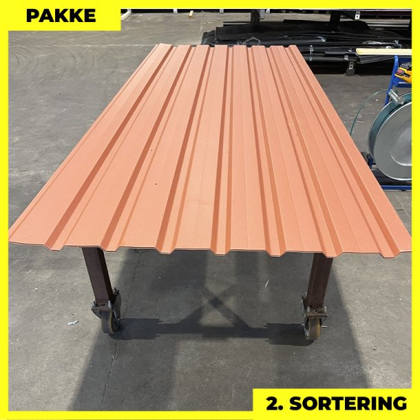 Trapezplade MVP 20/100 - 2. sortering - 8 stk. af 3000 mm - Teglrd - 25,8&nbsp;m&sup2;