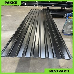 Trapezplade MTP 21 - Restparti - 16 stk. af 4250 mm - 0,4 mm - Sort - 70,3 m&sup2;