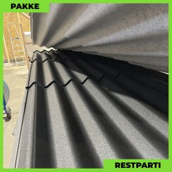 Sinus 35 m/ markering &amp; dug - Restparti - 10 stk. af 2740 mm - 0,5 mm - Mat Sort - 27,4 m