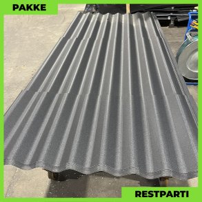 Sinus 35 m/ markering & dug - Restparti - 10 stk. af 2740 mm - 0,5 mm - Mat Sort - 27,4 m²