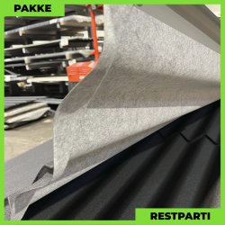 Sinus 35 m/ markering &amp; dug - Restparti - 33 stk. af 6980 mm - 0,5 mm - Mat Sort - 230,3 m