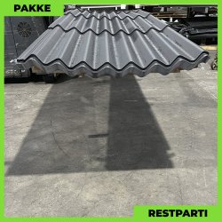 Sinus 35 m/ markering &amp; dug - Restparti - 33 stk. af 6980 mm - 0,5 mm - Mat Sort - 230,3 m