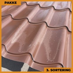 Teglstensprofil Traditionel - 3. sortering - 14 stk. af 2950 mm - Brun - 44,6 m