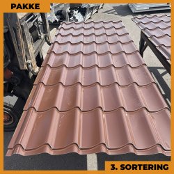 Teglstensprofil Traditionel - 3. sortering - 14 stk. af 2950 mm - Brun - 44,6 m