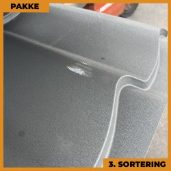 Teglstensprofil Traditionel - 3. sortering - 4 stk. af 2950 mm - Grafitgr - 12,7 m