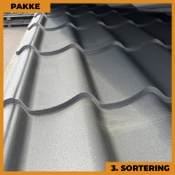 Teglstensprofil Traditionel - 3. sortering - 4 stk. af 2950 mm - Grafitgr - 12,7 m