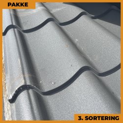 Teglstensprofil Traditionel - 3. sortering - 4 stk. af 2950 mm - Grafitgr - 12,7 m