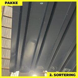 Trapezplade MVP 21 - Vg - 2. sortering - 49 stk. af 785-3745 mm - Antracitgr - 120,6 m